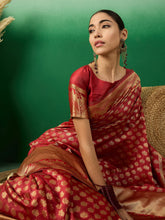 Womens Fashion Ethnic Red Color Sarees-MLSHWSA1080RED0ONE